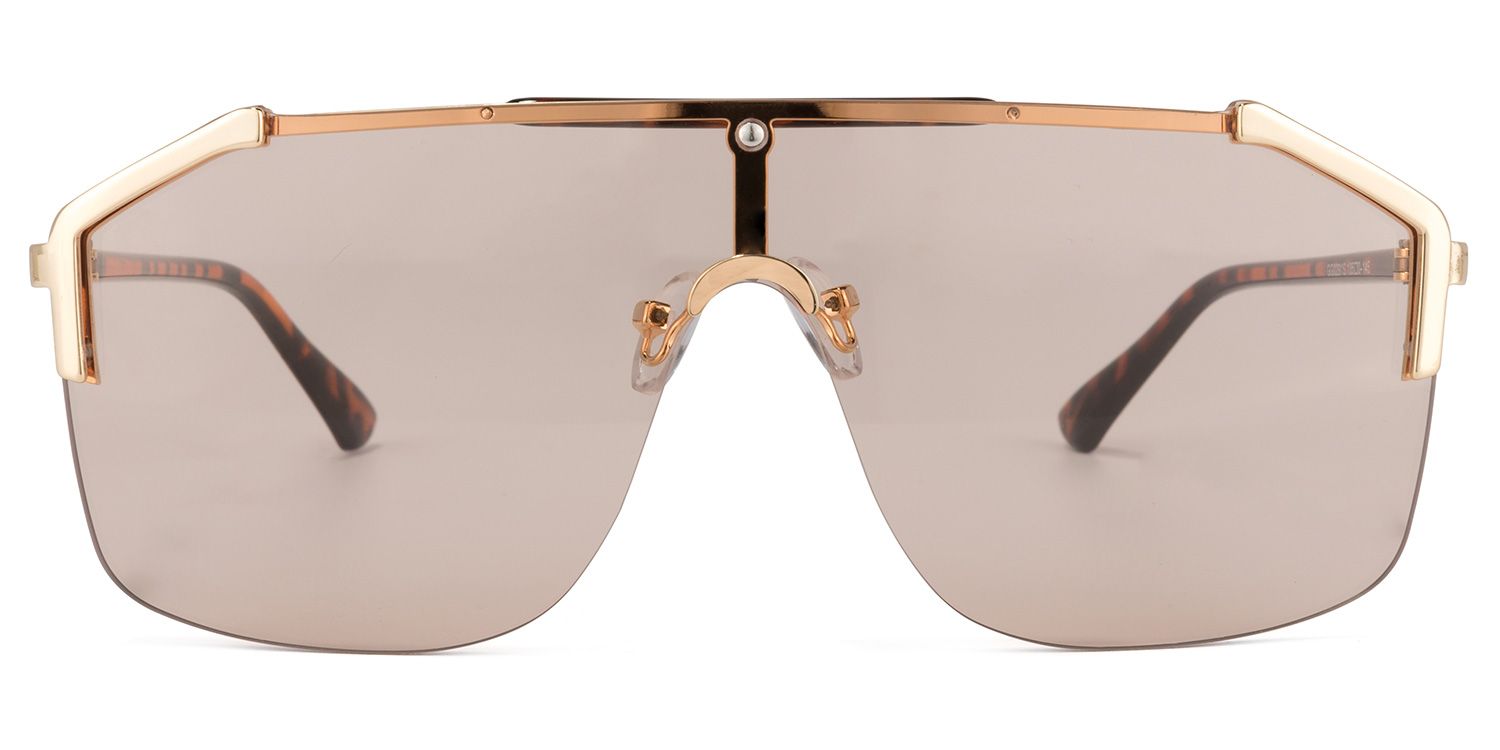 Titus Geometric Beige Sunglasses | Zeelool Glasses0