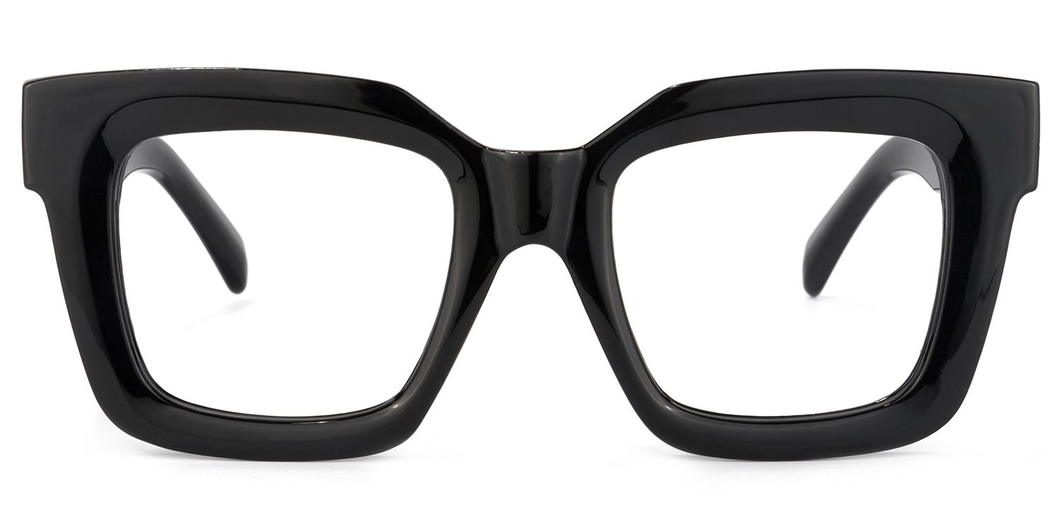 Trinity Square Black Glasses | Zeelool Glasses0