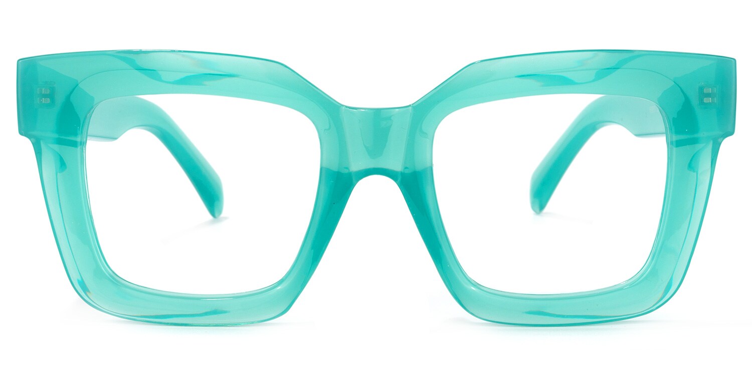 Trinity Square Green Glasses | Zeelool Glasses0
