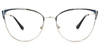Faust Cateye Dark-Blue Glasses0
