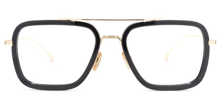 Gifford Aviator Black-Gold Glasses
