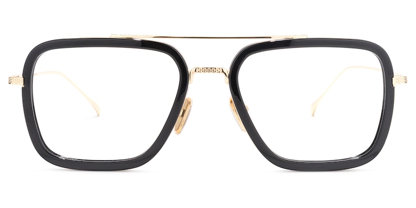 Gifford Aviator Black-Gold Glasses