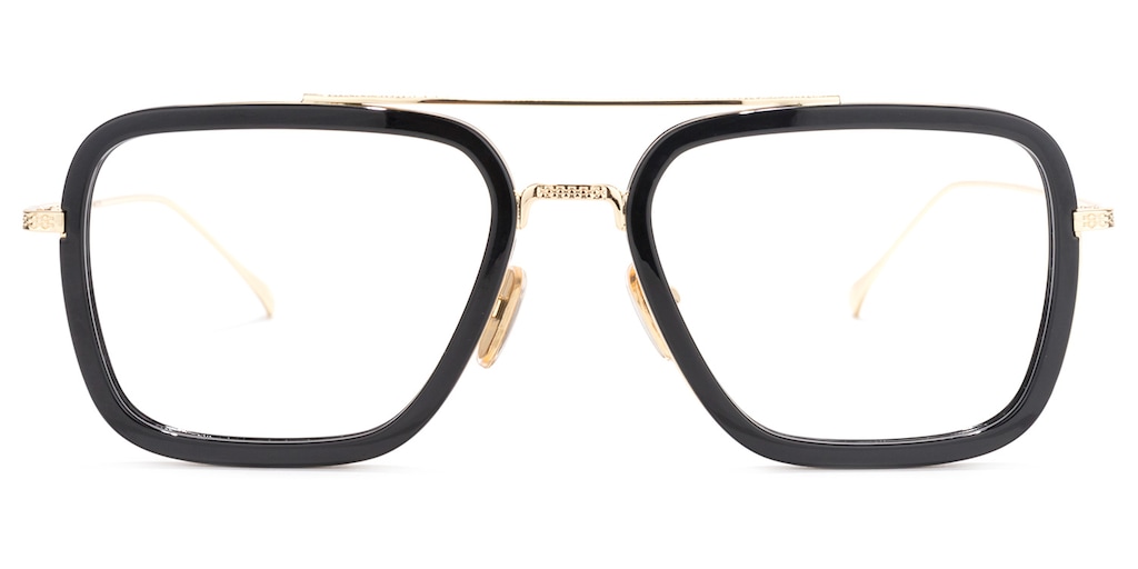 Gifford Aviator Black-Gold Glasses