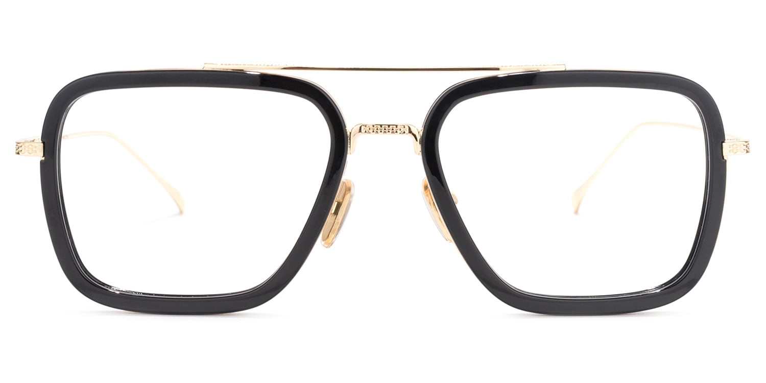 Gifford Aviator Black-Gold Glasses