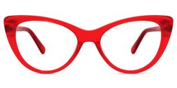 Charis Cat Eye Red Glasses0