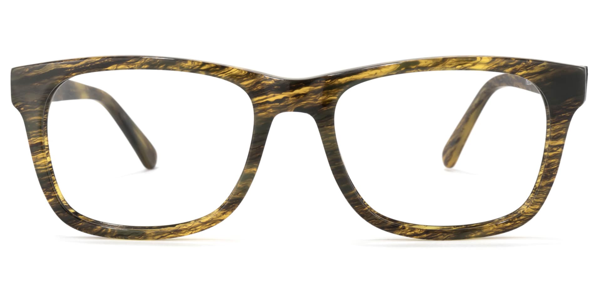 Wyatt Rectangle Yellow-Wood Glasses | Zeelool Glasses0