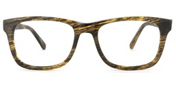 Wyatt Rectangle Yellow-Wood Glasses0