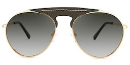 Elvira Geometric Dark-Green Sunglasses0