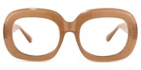 Wade Oval Brown Glasses0