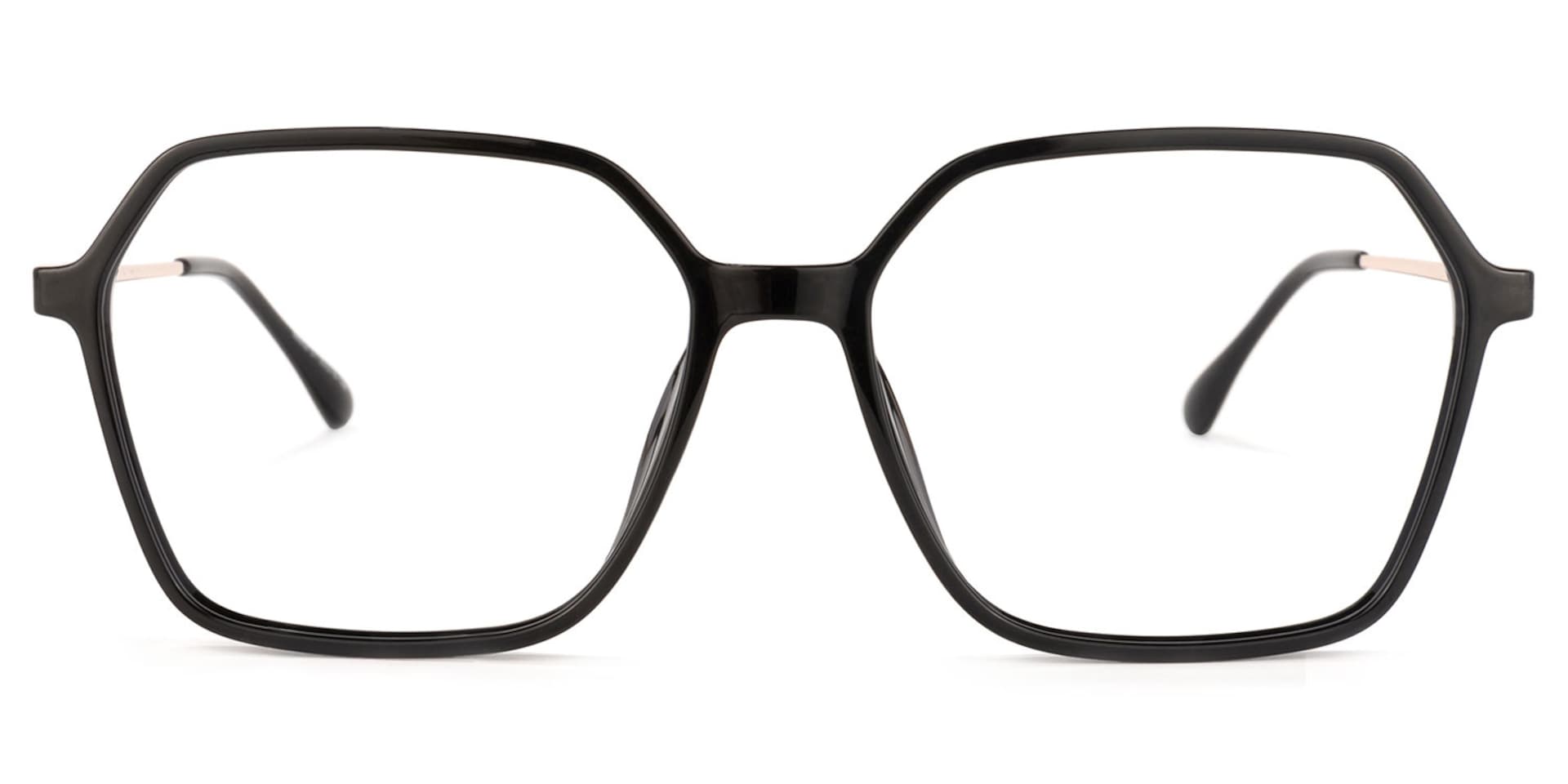 Wisdom Geometric Black Glasses | Zeelool Glasses0