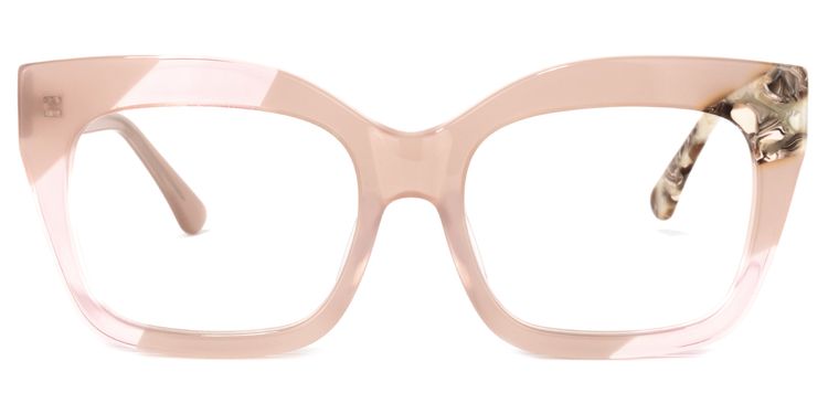 Ximena Square Pink Glasses