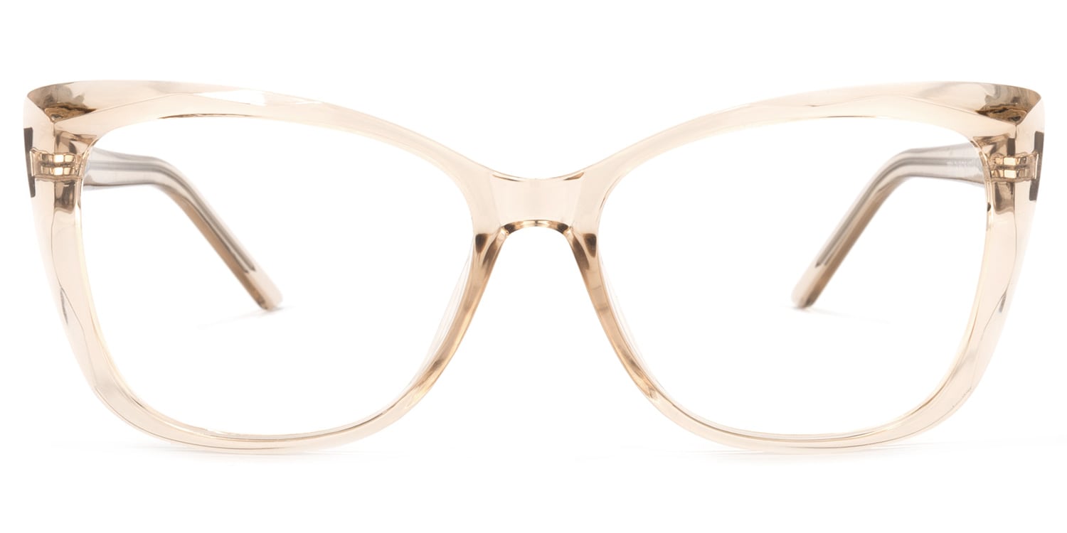 Farris Square Champagne Glasses | Zeelool Glasses