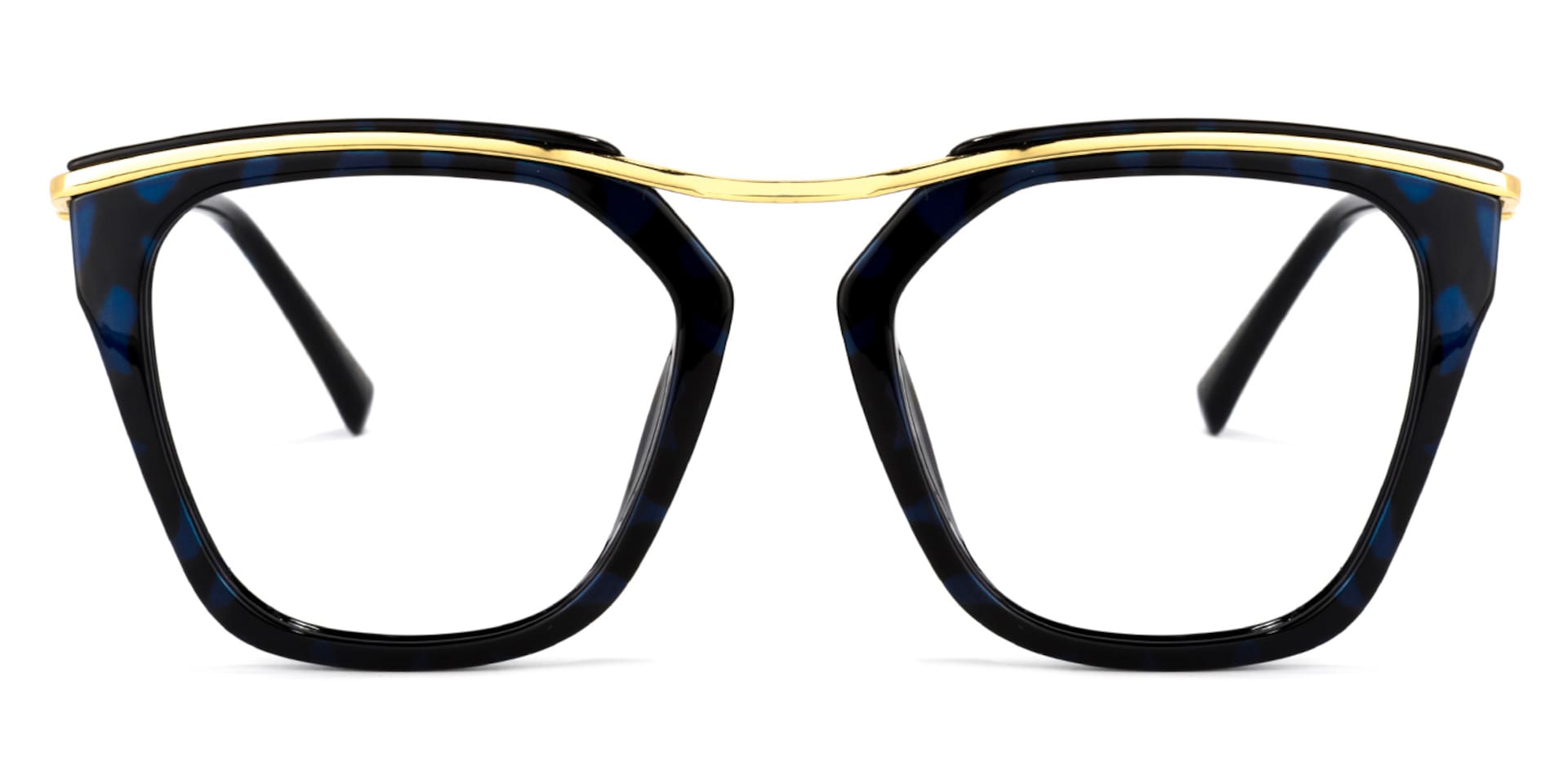 Yadiel Geometric Black-Blue Glasses | Zeelool Glasses0