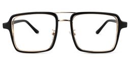 Nellie Aviator Black-Gold Glasses0