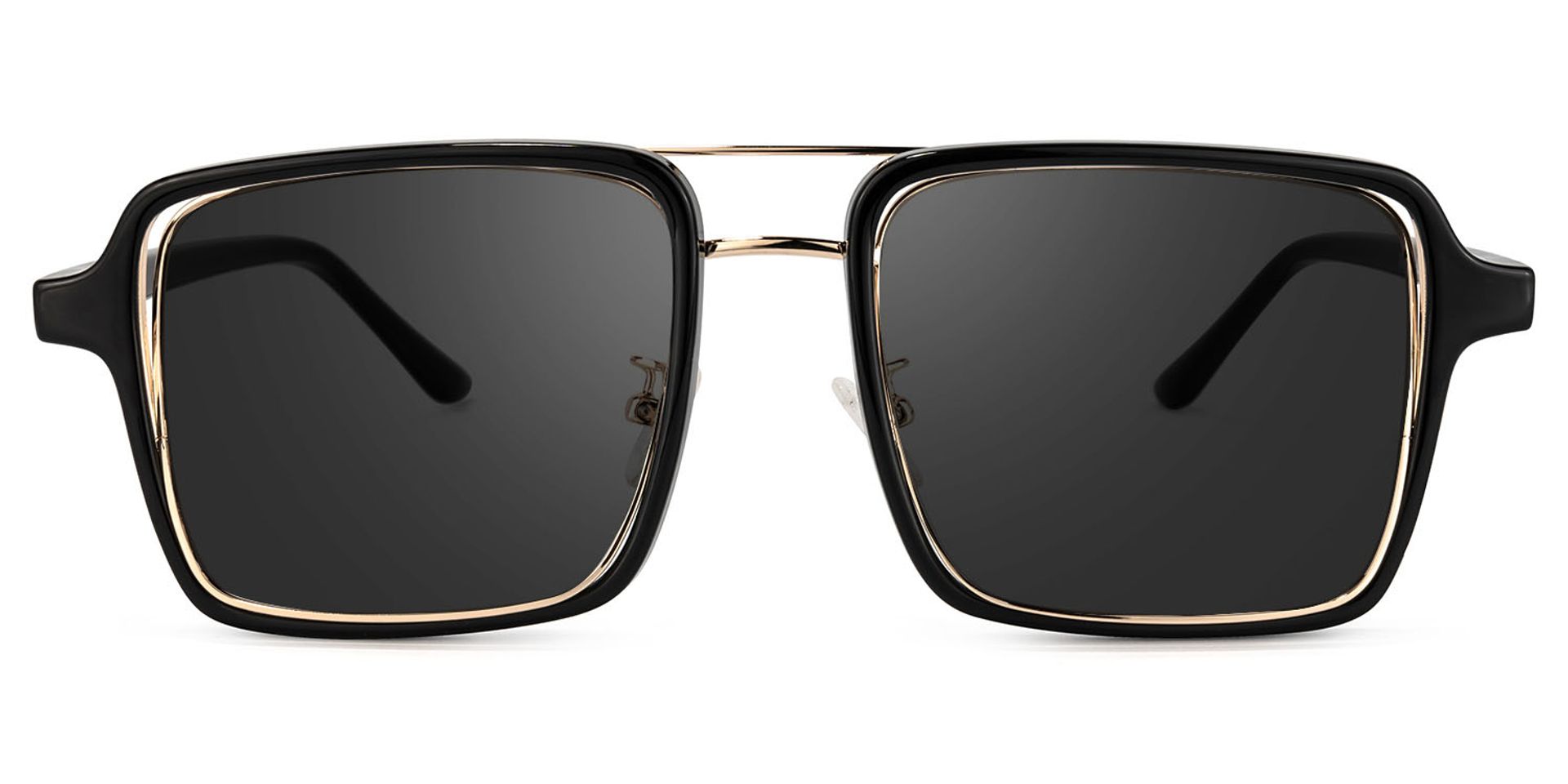 Nellie Aviator Black-Gold Sunglasses | Zeelool Glasses0