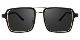 Nellie Aviator Black-Gold Sunglasses0