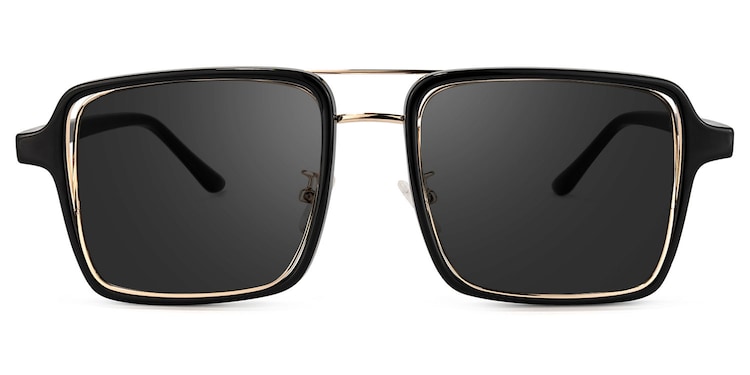 Nellie Aviator Black-Gold Sunglasses