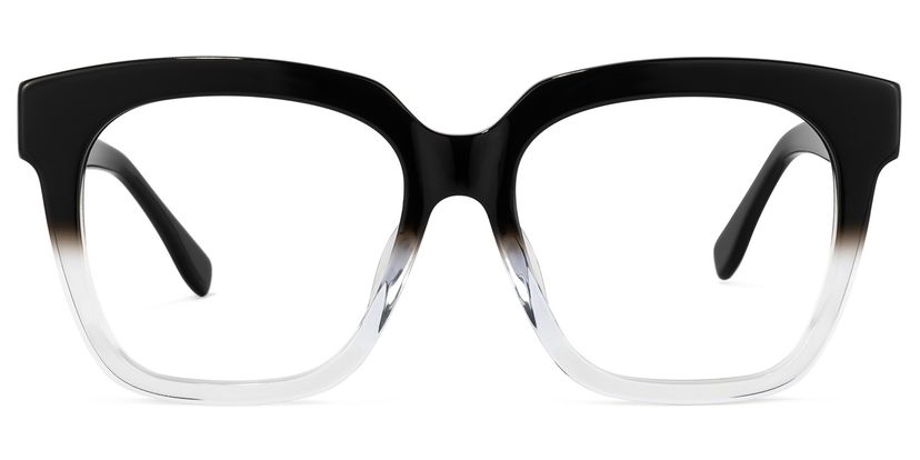 Xion Square Black to Clear Gradient Glasses