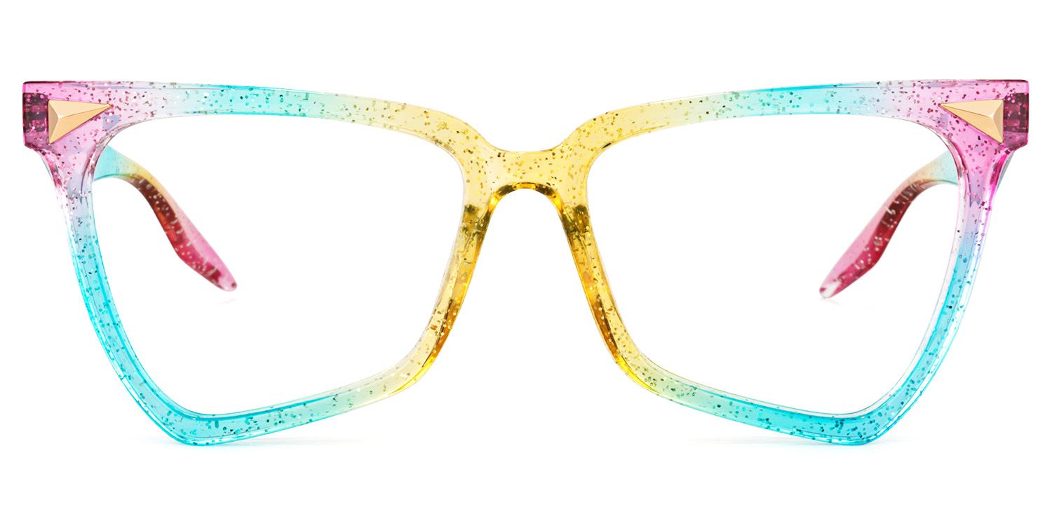 Cicely Geometrical Rainbow Eyeglasses | Zeelool Glasses0