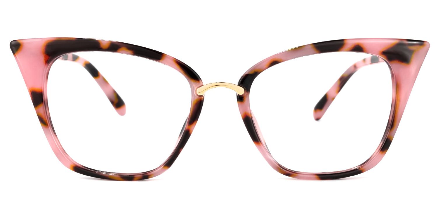 Chandrikar Cat Eye Pink-Floral Frame Glasses | Zeelool0