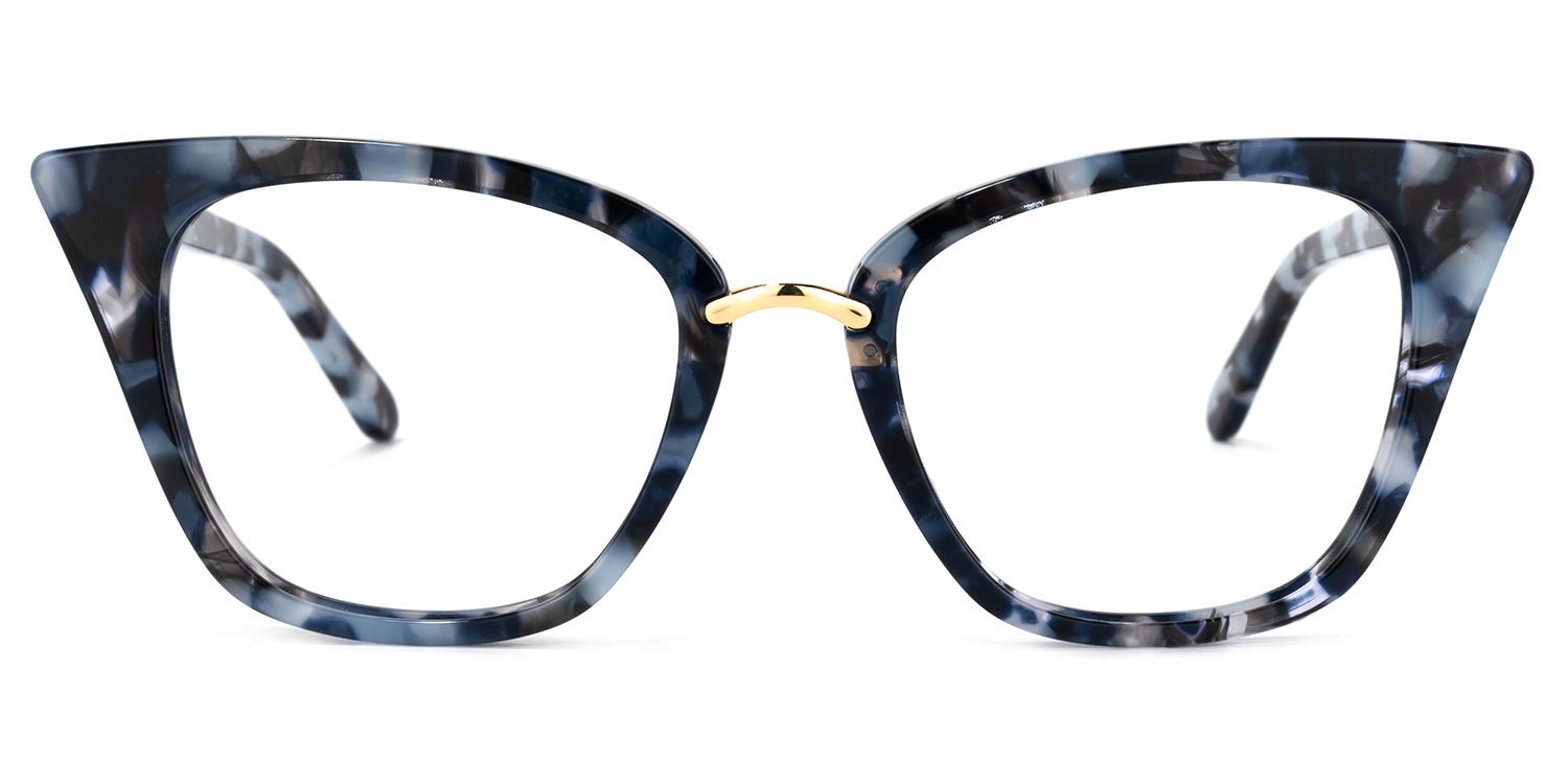 Martha Cat Eye Blue-Tortoise Glasses | Zeelool Glasses0