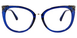 Dalton Cat Eye Blue Glasses0
