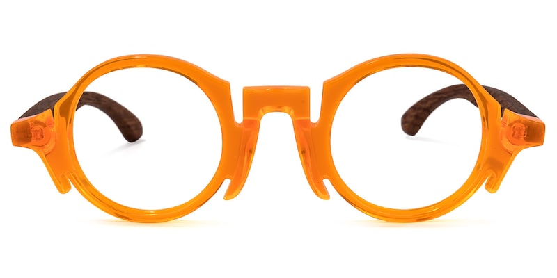 Charlie Round Orange Glasses | Zeelool Glasses0
