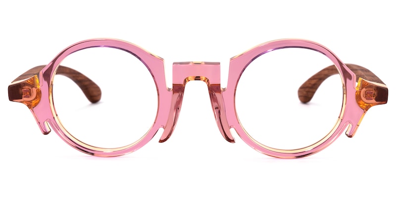 Charlie Round Pink Glasses | Zeelool Glasses0