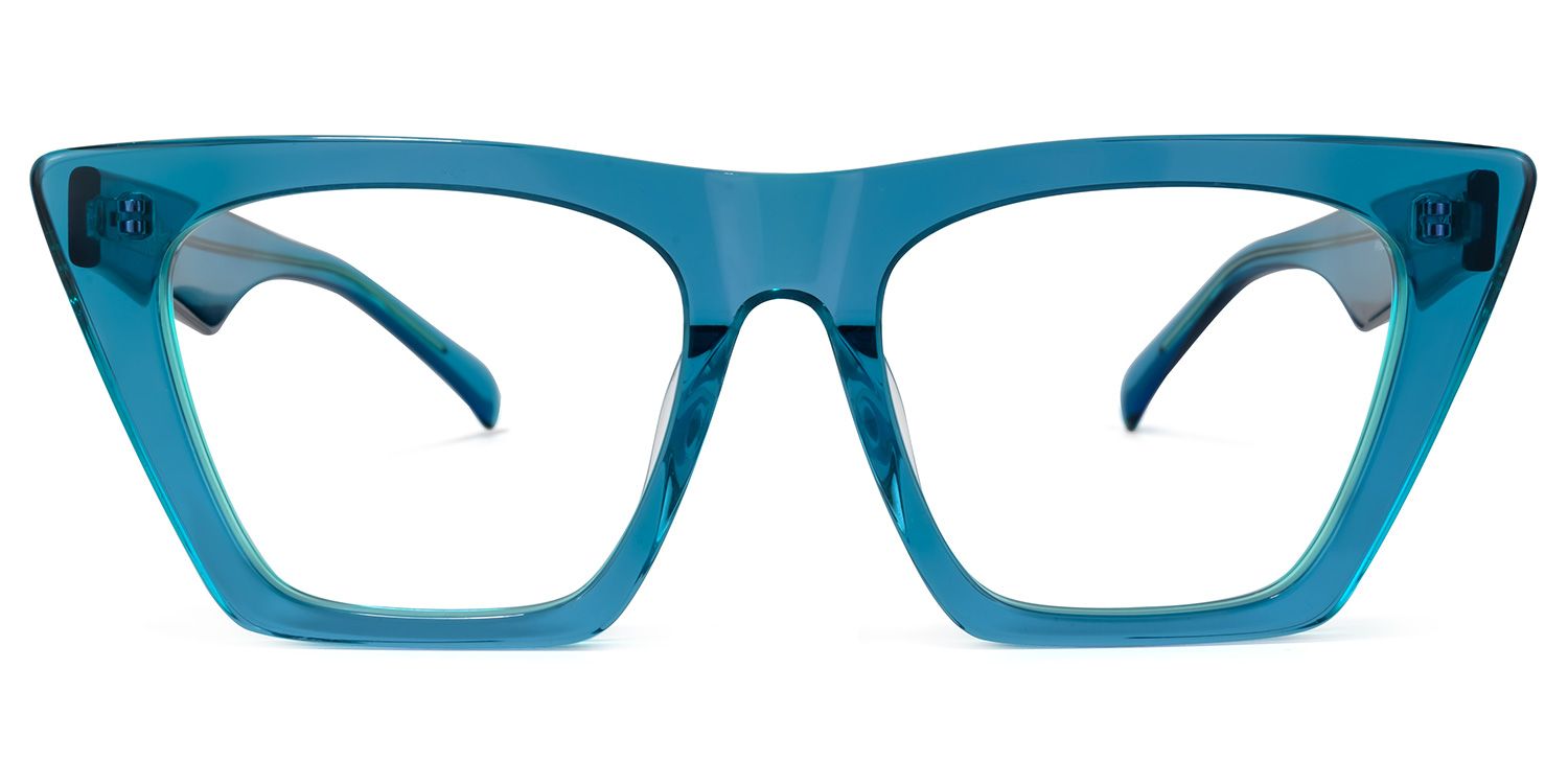 Cecile Cat Eye Blue Glasses | Zeelool Glasses0