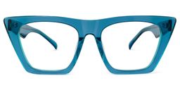Cecile Cat Eye Blue Glasses0