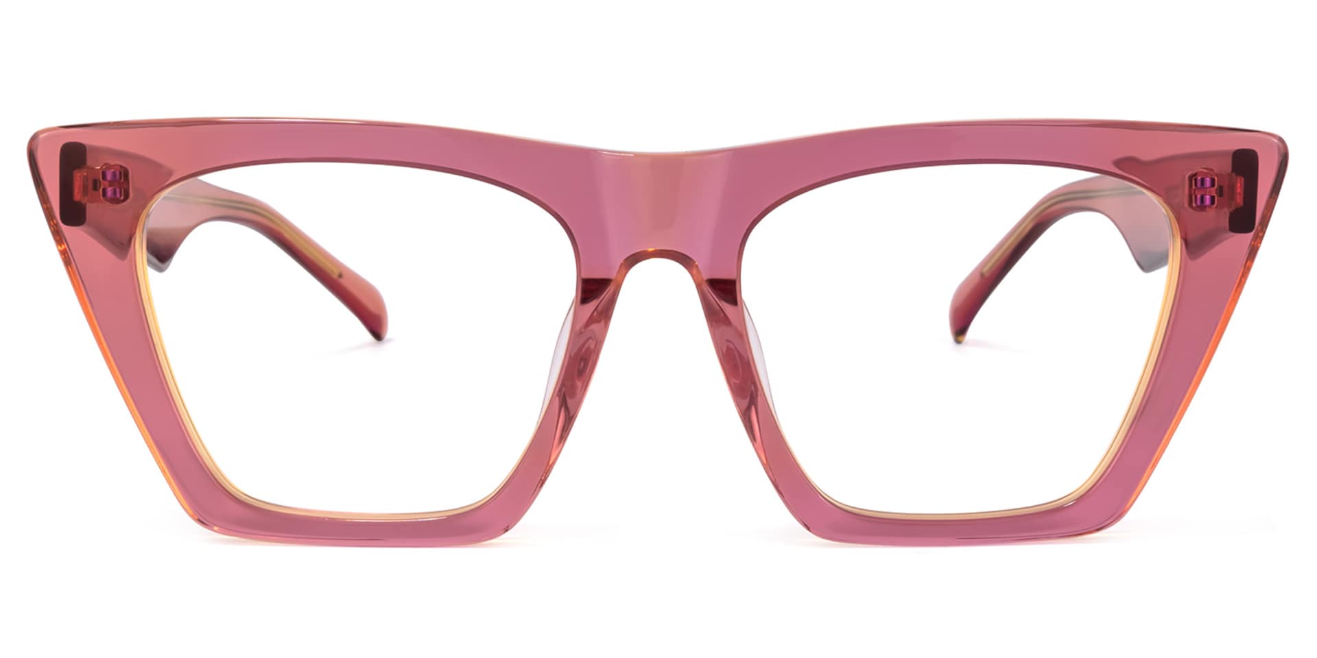 Cecile Cat Eye Pink Glasses | Zeelool Glasses0