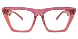 Cecile Cat Eye Pink Glasses0