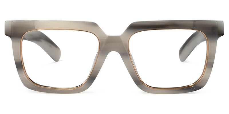 Pitts Square Gray Glasses | Zeelool Glasses0