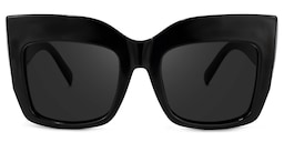 Alberta Cat Eye Black Sunglasses0