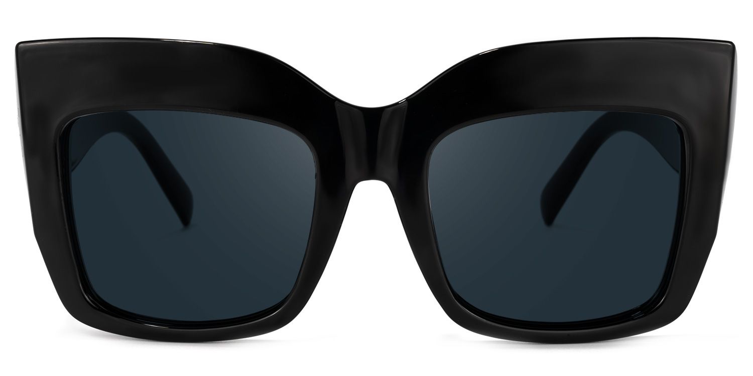 Alberta Square Black Sunglasses for Women & Men | ZEELOOL0