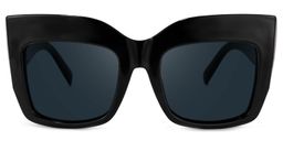 Alberta Black Square Sunglasses0