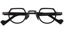 Timothy Round Black Glasses1