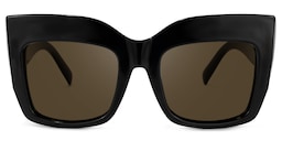 Alberta Cat Eye Black Sunglasses0