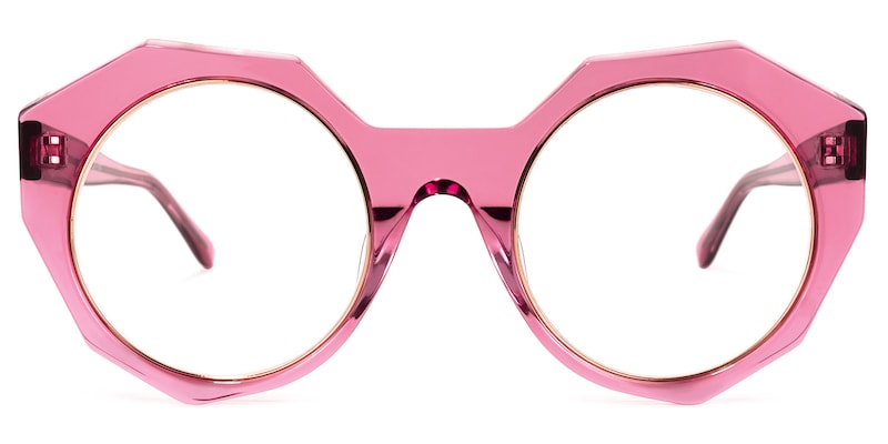 Bogar Geometric Red Glasses | Zeelool Glasses0