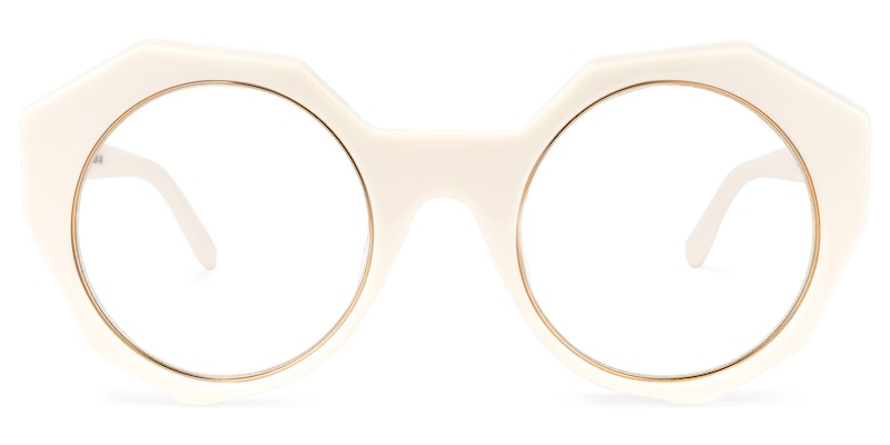 Bogar Geometric Creamy Glasses | Zeelool Glasses0
