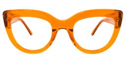 Caren Cateye Orange Glasses0