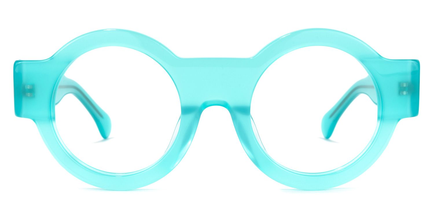 Hardnett Round Turquoise Glasses | Zeelool Glasses0