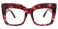 Charmaine Cat Eye Burgundy Glasses0