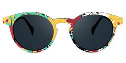 Street-Artist Round Colorful Sunglasses0