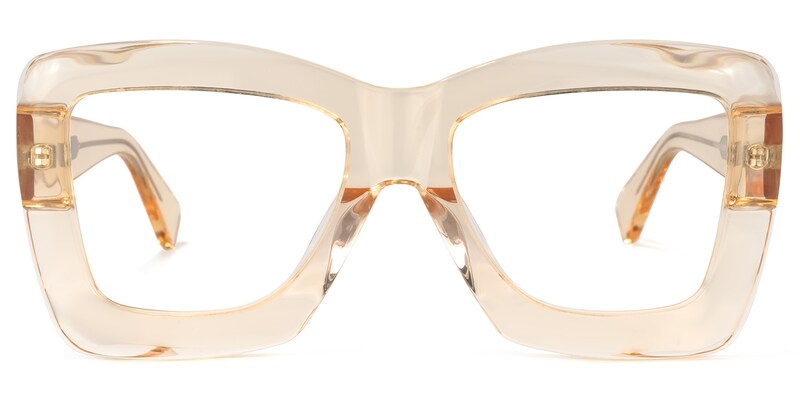 Serenity Square Champagne Glasses | Zeelool Glasses0