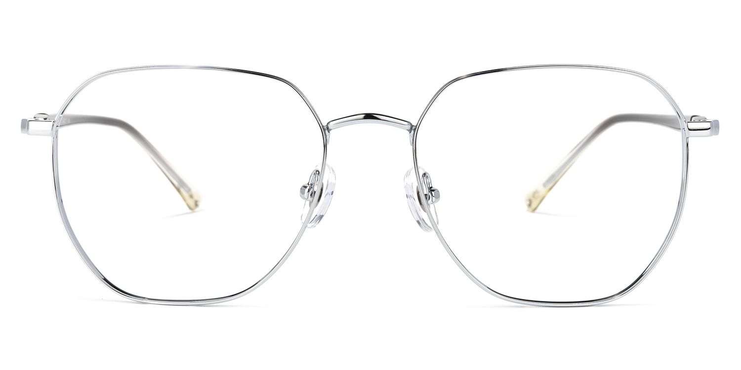 Veronica Geometric Silver Glasses | Zeelool Glasses0