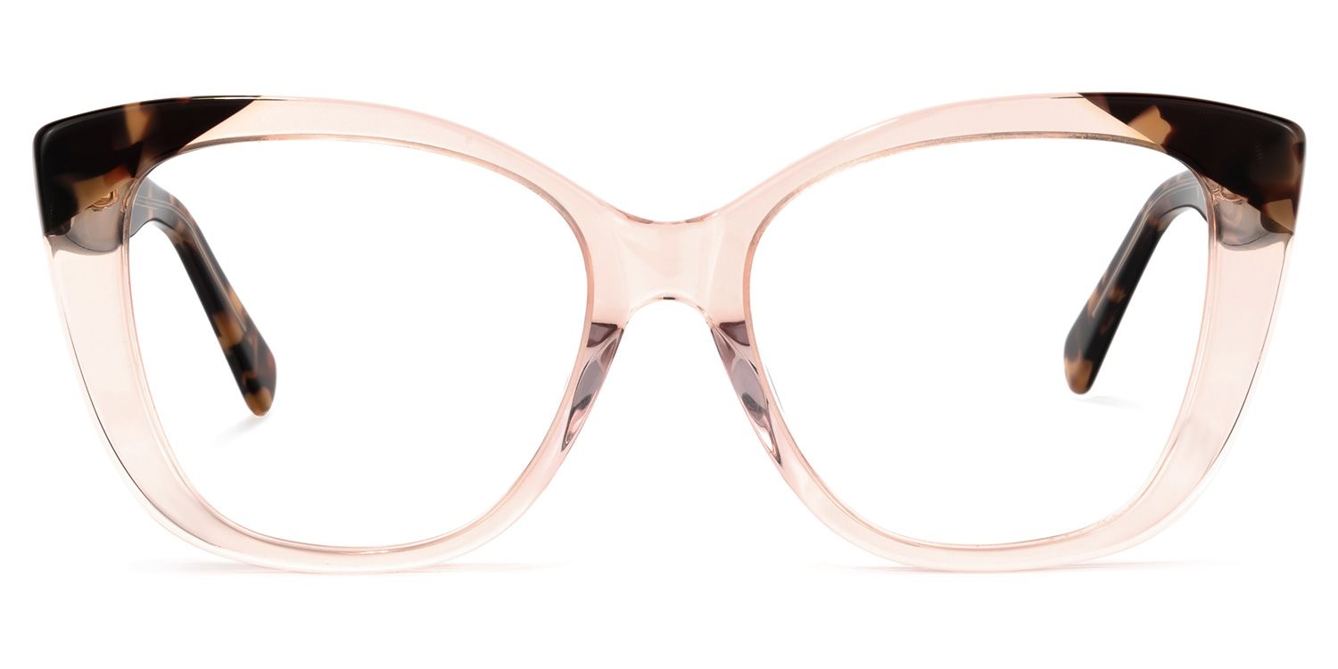 Liranzo Cateye Beige Glasses | Zeelool Glasses0