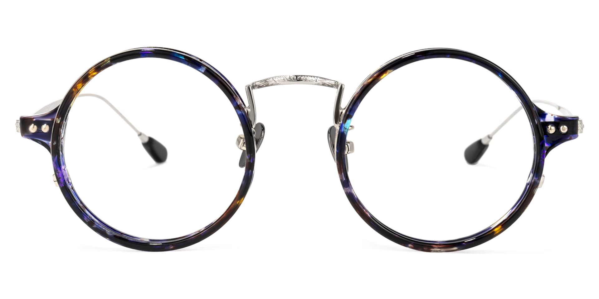 Ortiz Round Blue-Floral Glasses | Zeelool Glasses0