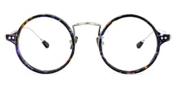 Ortiz Round Blue-Floral Glasses0