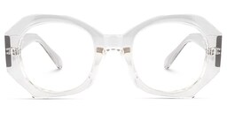 Desire Geometric Clear Glasses0